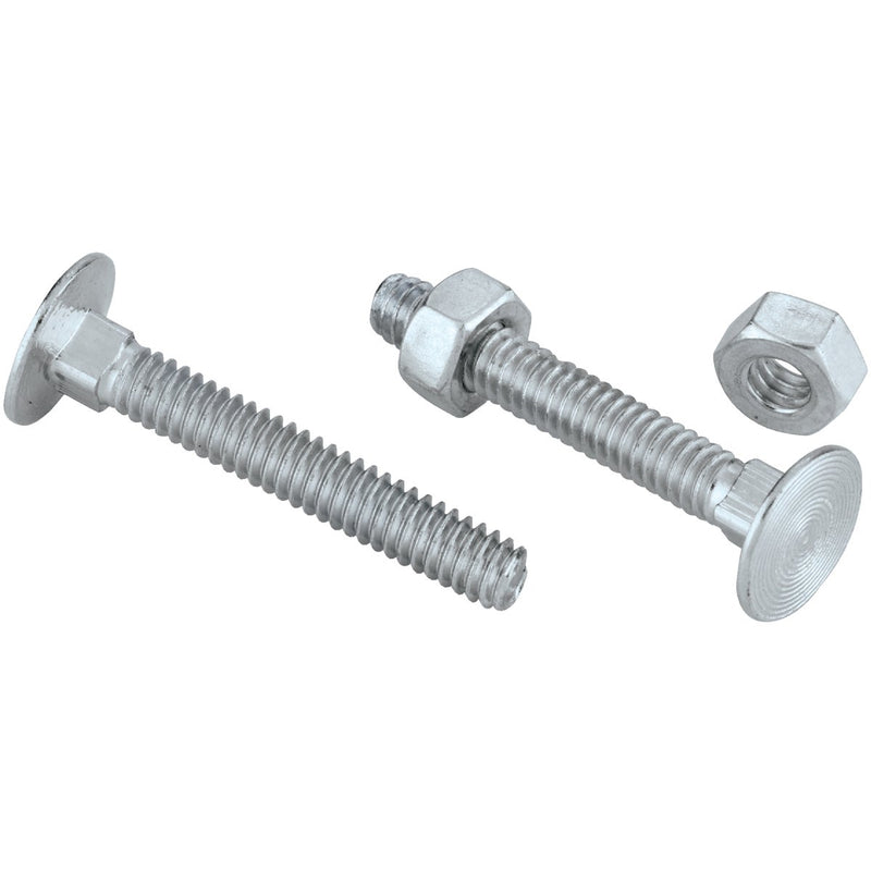 Prime-Line 1/4 In.-20 x 1-7/8 In. Zinc Plated Carriage Bolts With Nuts