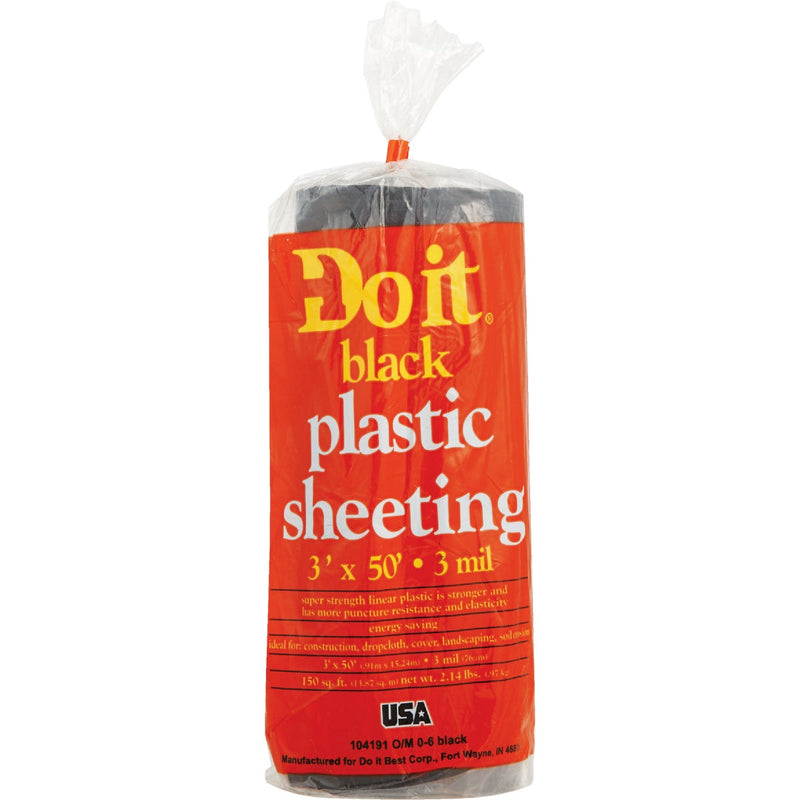 Do it 3 Ft. X 50 Ft. Black 3 Mil. Poly Film Sheeting