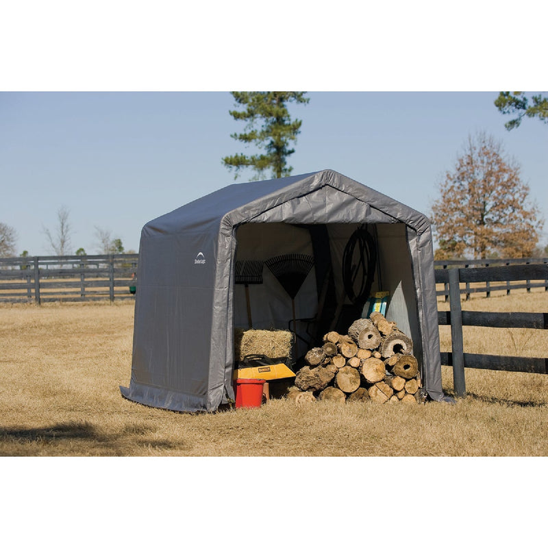 ShelterLogic 10 Ft. x 10 Ft. Shed-in-a-Box, Peak Gray