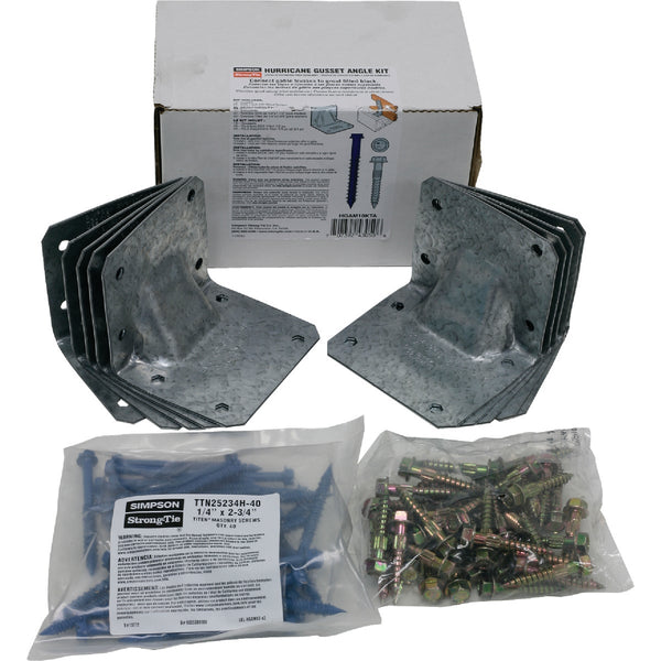 Simpson Strong-Tie Gusset Angle Hurricane Tie Kit for Masonry with Titan Screws (10-Piece)