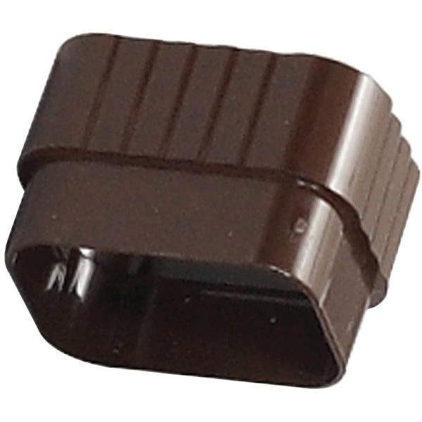 Amerimax 2 In. x 3 In. Traditional K-Style Brown Vinyl Downspout Connector