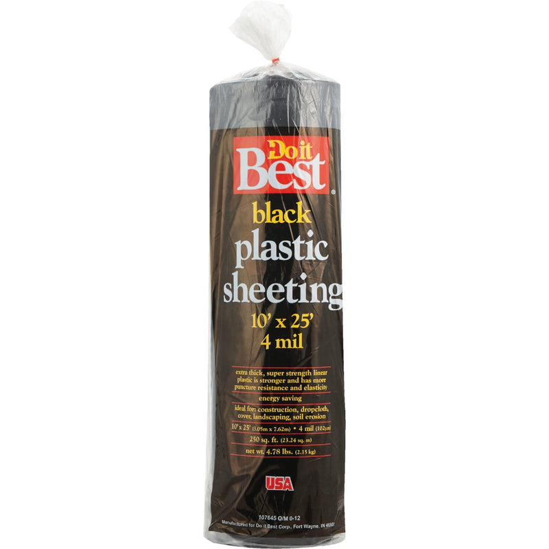 Do it Best 10 Ft. X 25 Ft. Black 4 Mil. Poly Film Sheeting