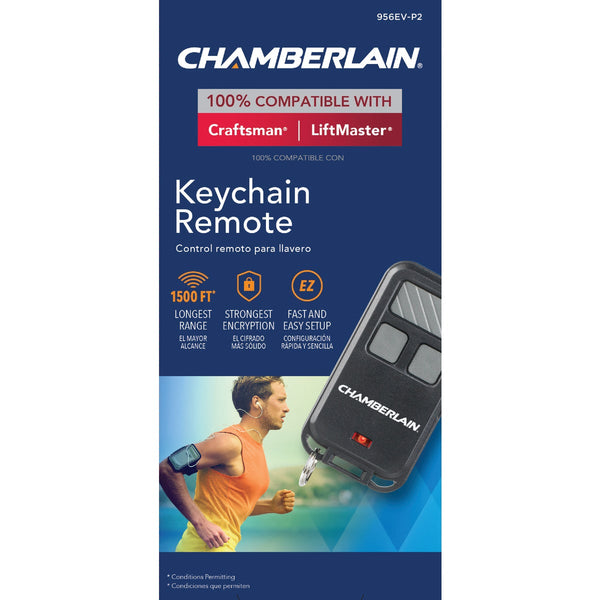 Chamberlain 3-Button Black Garage Door Remote Keychain