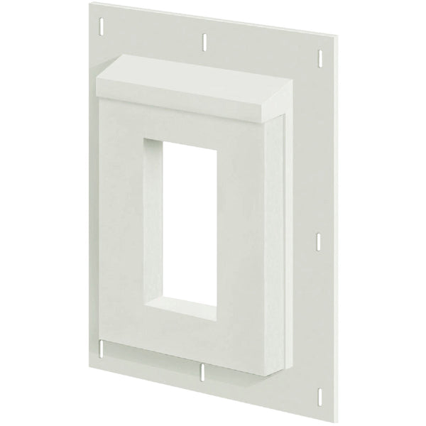 Builders Edge Sturdimount 6" x 8-1/2" Trim White/Paintable Fiber Cement Mounting Blocks