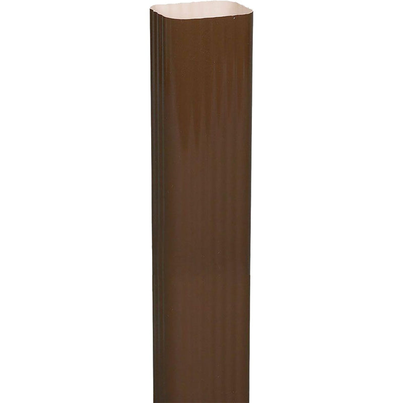 Spectra Metals 2 In. x 3 In. x 15 In. K-Style Brown Aluminum Downspout Extension