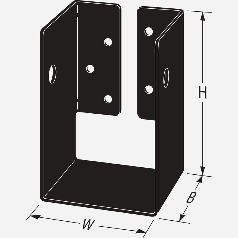 Simpson Strong-Tie ZMAX 4 x 6 Concealed Flange Joist Hanger