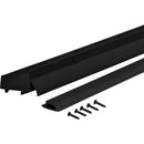 M-D 1-3/4 In. x 1-5/8 In. x 36 In. Matte Black Aluminum U-Shaped Door Bottom with Drip Cap