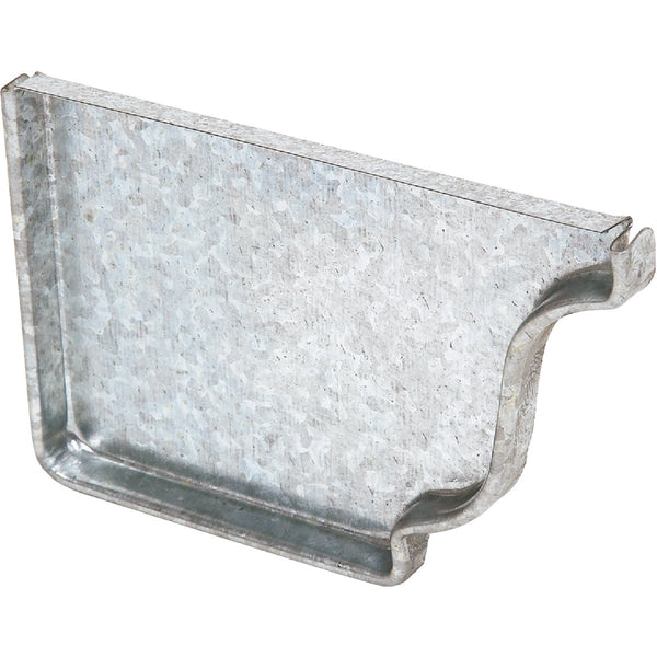 Amerimax 5 In. Galvanized Left Gutter End Cap