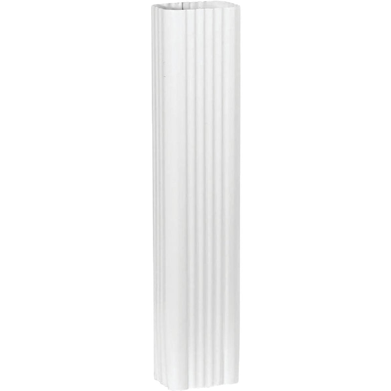 Spectra Metals 3 In. x 4 In. x 15 In. K-Style White Aluminum Downspout Extension