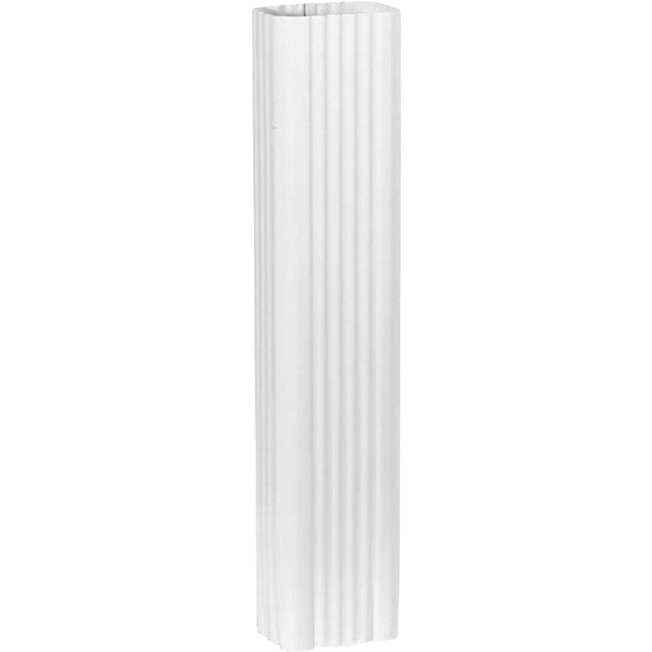 Spectra Metals 3 In. x 4 In. x 15 In. K-Style White Aluminum Downspout Extension