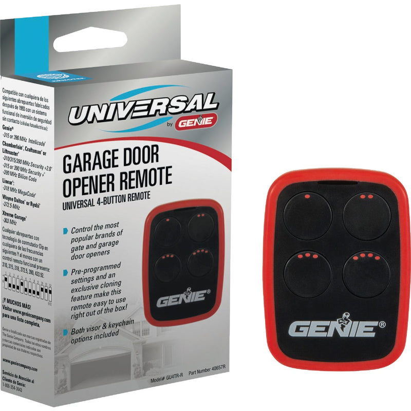 Genie Red 4-Button Universal Garage Door & Gate Opener Remote
