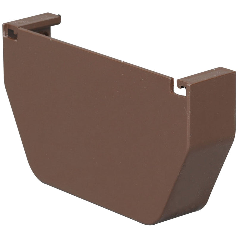 Amerimax 5 In. Contemporary Brown Vinyl Gutter End Cap