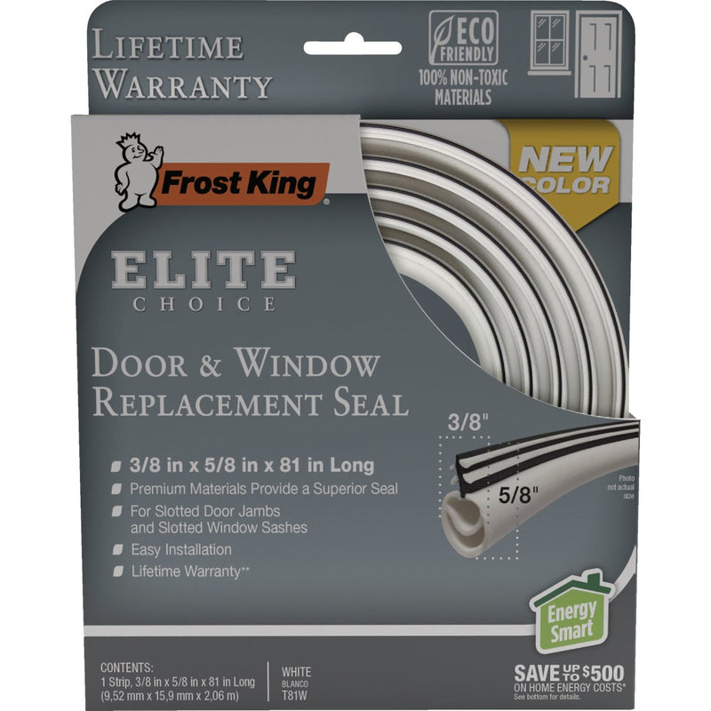 Frost King 3/8 In. x 5/8 In. x 81 In. White Door & Window Replacement Seal