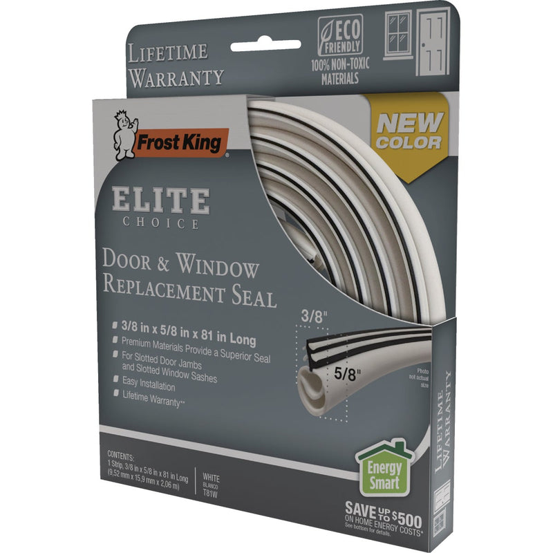 Frost King 3/8 In. x 5/8 In. x 81 In. White Door & Window Replacement Seal