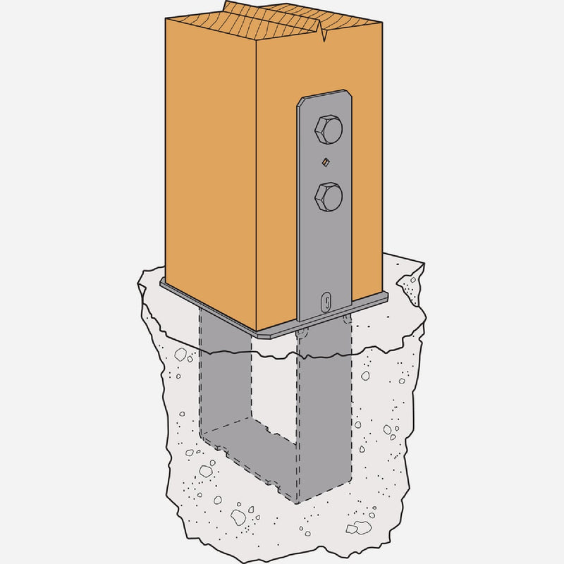 Simpson Strong-Tie 8 In. x 8 In. 7 ga Galvanized Column Base