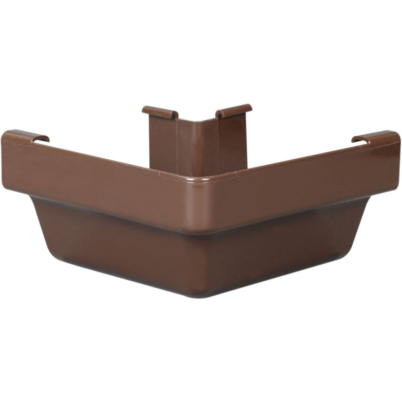 Amerimax 5 In. Traditional K-Style Brown Vinyl Gutter Outside Miter