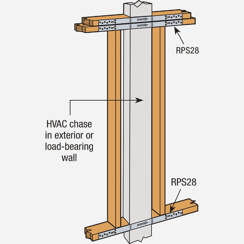 Simpson Strong-Tie 1-1/2 In. W x 28 In. L Steel 16 Gauge Retrofit Strap Tie