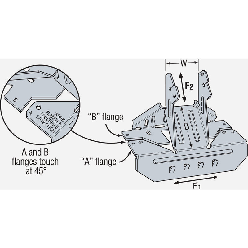 Simpson Strong-Tie 1-1/2 In. 18 ga Variable Pitch Joist Connector