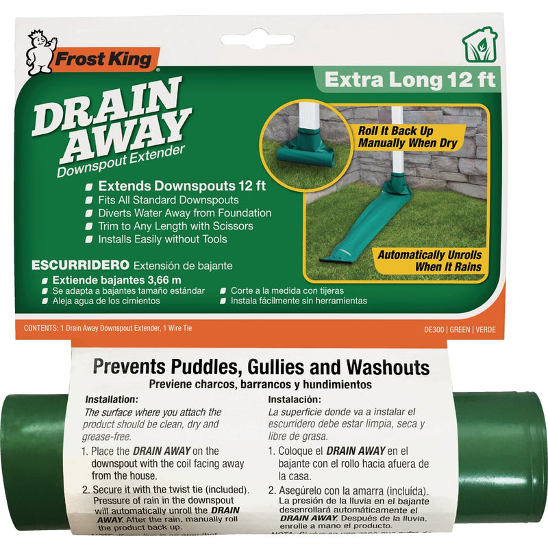 Frost King's Standard Flexible 4 In. x 12 Ft. Green Downspout Extender