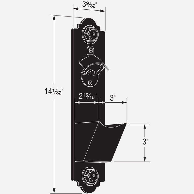 Simpson Strong-Tie Outdoor Accents Decorative Mounted Bottle Opener