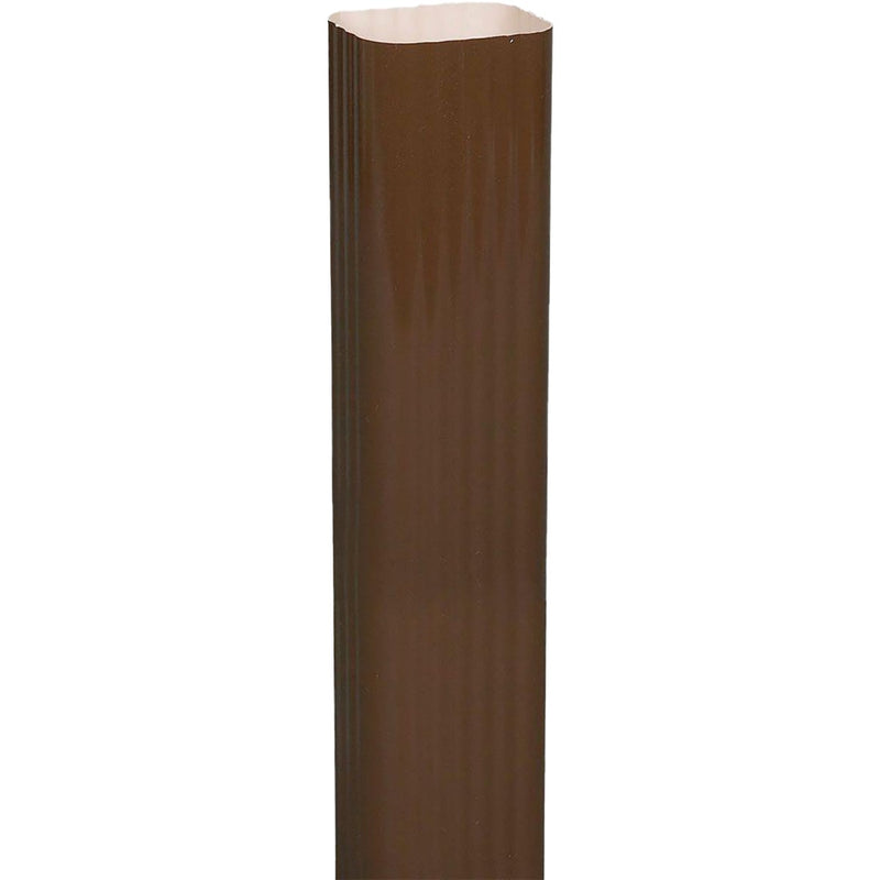 Spectra Metals 3 In. x 4 In. x 15 In. K-Style Brown Aluminum Downspout Extension