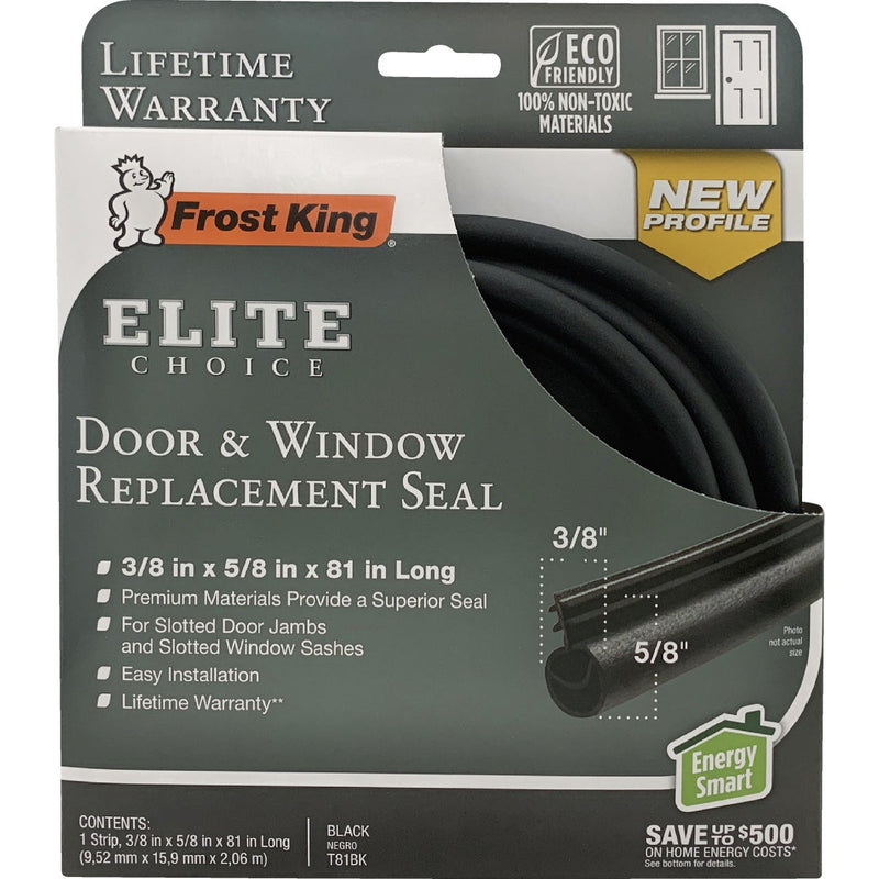 Frost King 3/8 In. x 5/8 In. x 81 In. Black Door & Window Replacement Seal