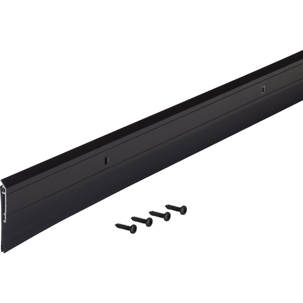 M-D 2 In. x 36 In. Matte Black Economy Aluminum & Vinyl Door Sweep