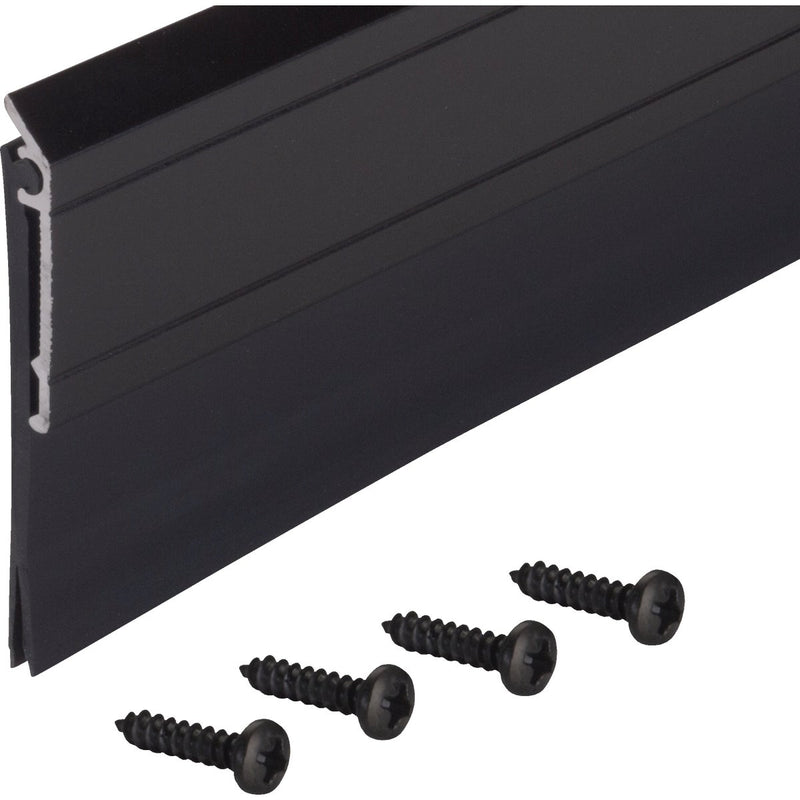 M-D 2 In. x 36 In. Matte Black Economy Aluminum & Vinyl Door Sweep