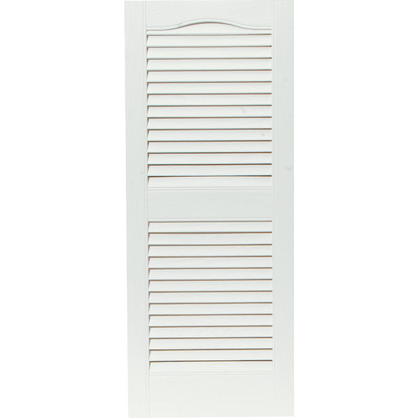 Builders Edge 15 In. x 36 In. Vinyl Louvered Shutter, (2-Pack)