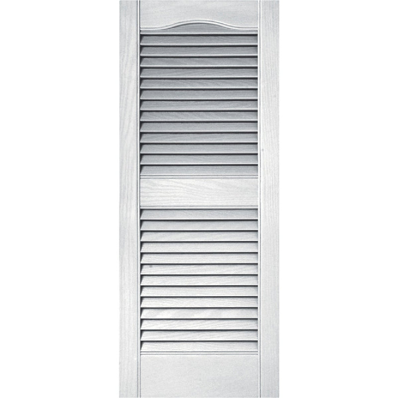 Builders Edge 15 In. x 36 In. Vinyl Louvered Shutter, (2-Pack)