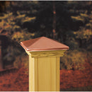 Deckorators 6 In. x 6 In. Plastic Top, Pressure Treated Pine Base Press-On Post Cap