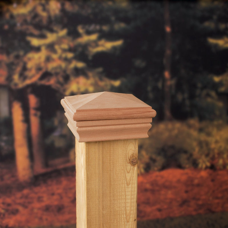 Deckorators 6 In. x 6 In. Cedar Press-On Post Cap