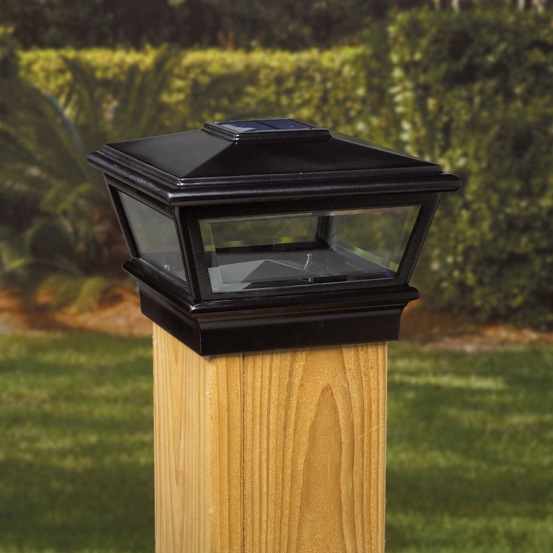 Deckorators Versacap 6 In. x 6 In. Black Solar Post Cap