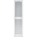 Builders Edge 15 In. x 60 In. Vinyl Louvered Shutter, (2-Pack)