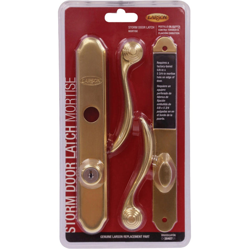 Larson Revere Brass Storm Door Leverset