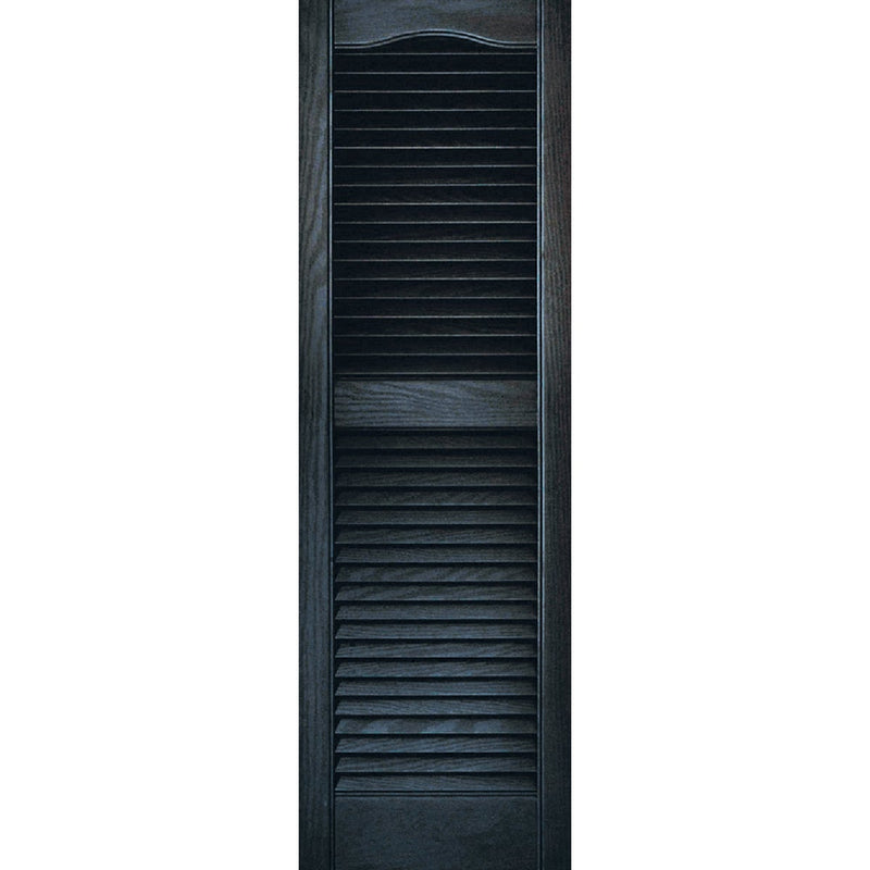 Builders Edge 15 In. x 48 In. Vinyl Louvered Shutter, (2-Pack)