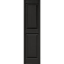 Builders Edge 15 in. x 55 in. Black Panel Shutter, (2-Pack)