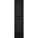 Builders Edge 15 in. x 59 in. Black Panel Shutter, (2-Pack)