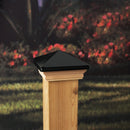 Deckorators 4 In. x 4 In. Plastic Top, Cedar Base Press-On Post Cap