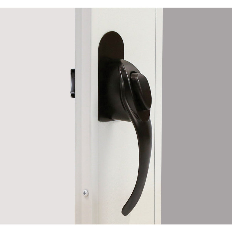 Larson Euro Black Push Button Door Latch