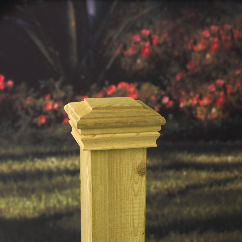 Deckorators 6 In. x 6 In. Pressure-Treated Pine Press-On Post Cap