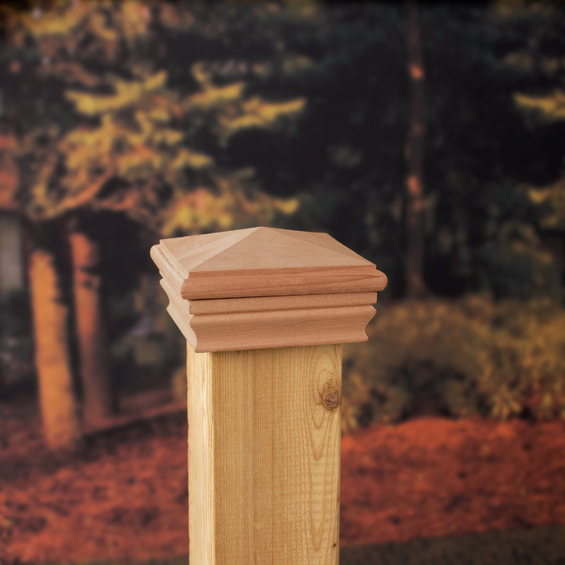 Deckorators 4 In. x 4 In. Cedar Press-On Post Cap