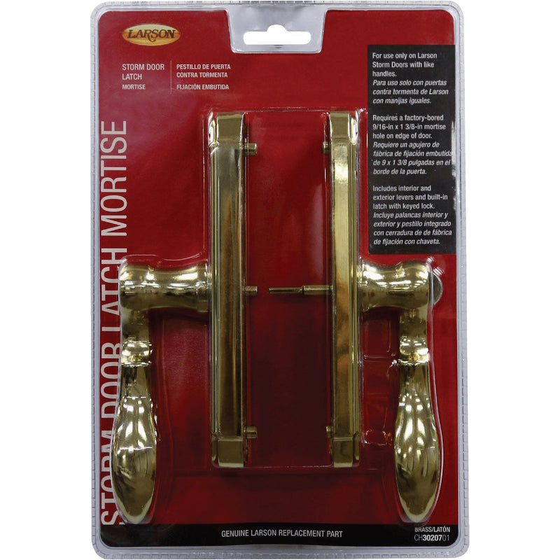 Larson M2 Brass Storm Door Leverset