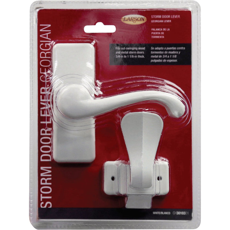 Larson Georgian White Lever Storm Door Latch