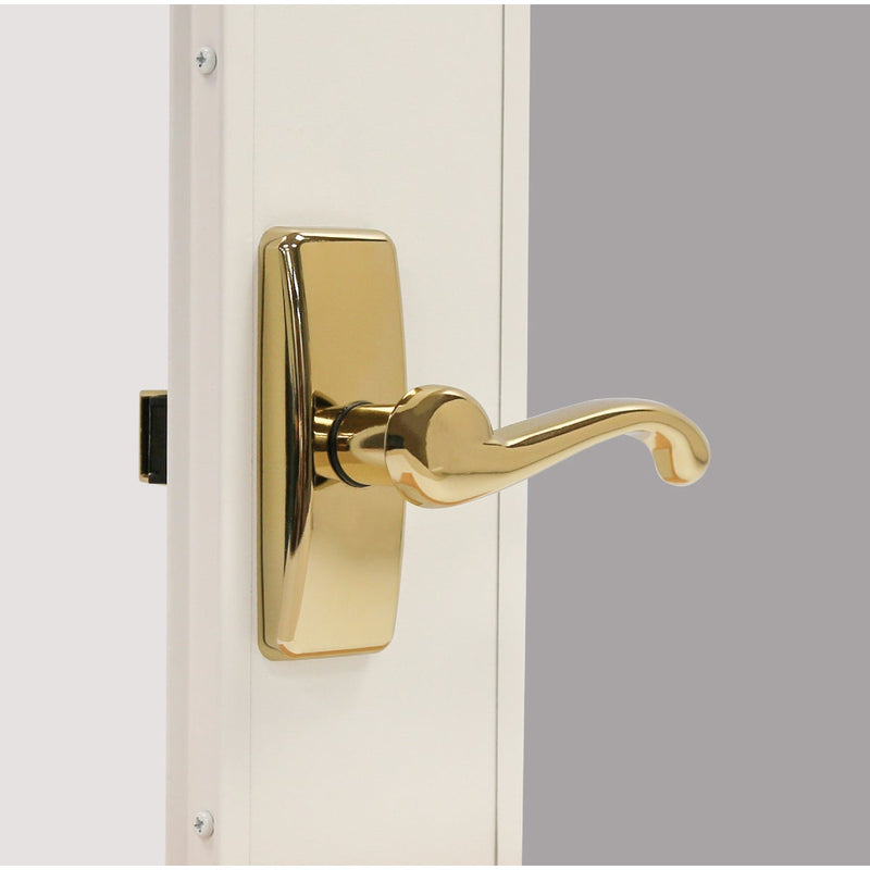 Larson Georgian Brass Lever Storm Door Latch