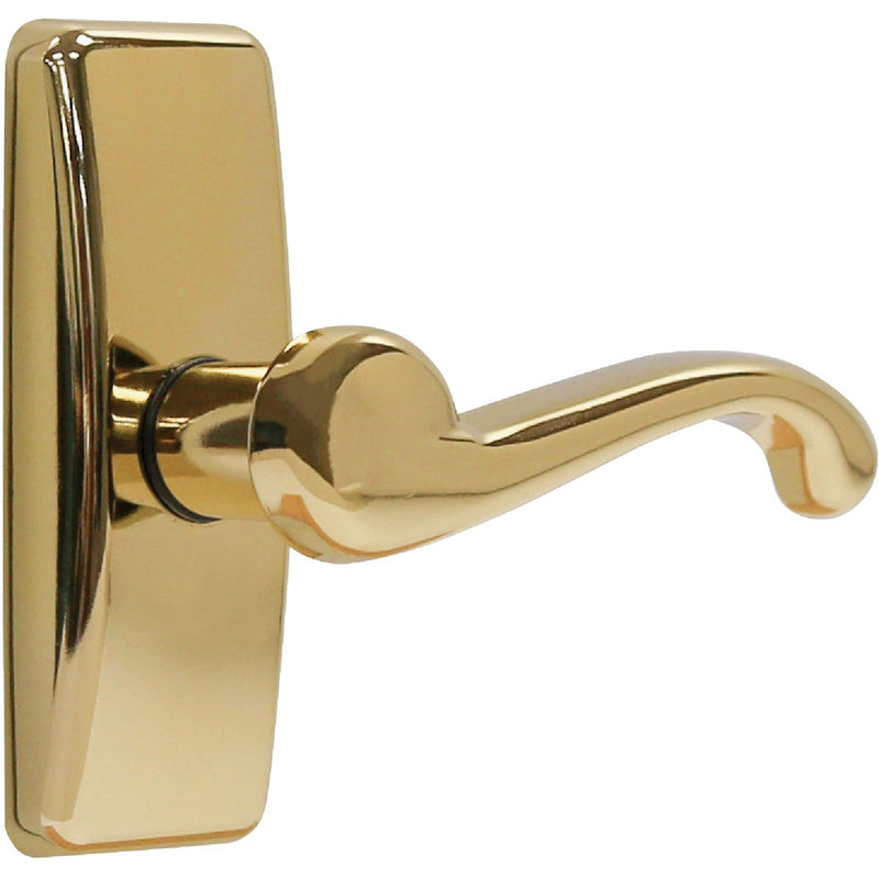 Larson Georgian Brass Lever Storm Door Latch