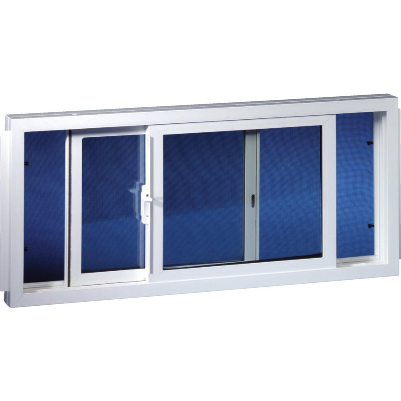 Duo-Corp. 31.875 In. W. x 15.5 In. H White Vinyl Double Slide Basement Window