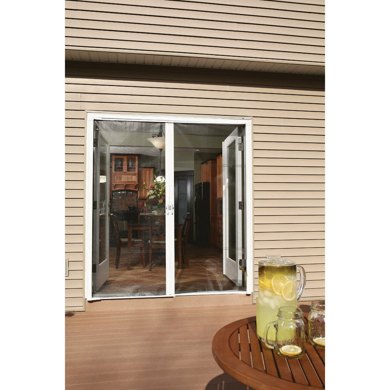 Larson Brisa 68 In. To 72 In. W x 80 In. to 81 In. H Double Door White Retractable Screen