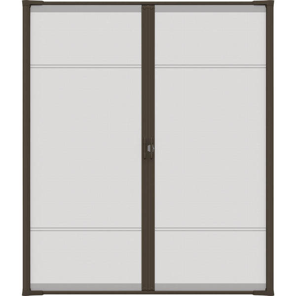 Larson Brisa 68 In. To 72 In. W x 80 In. to 81 In. H Double Door Brown Retractable Screen