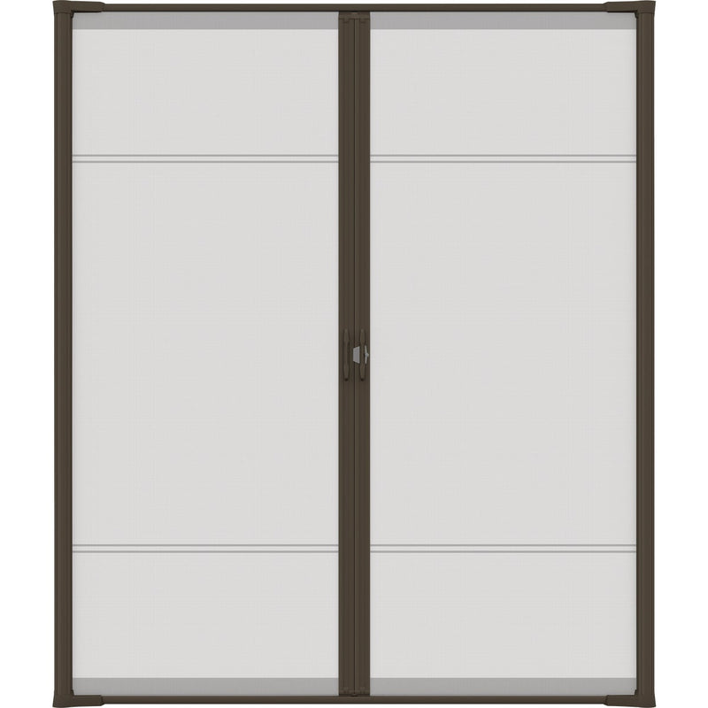 Larson Brisa 68 In. To 72 In. W x 80 In. to 81 In. H Double Door Brown Retractable Screen